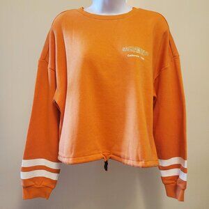 NWT Divided by H&M Orange Long Sleeve Cropped Sweatshirt w/Drawstrings - S